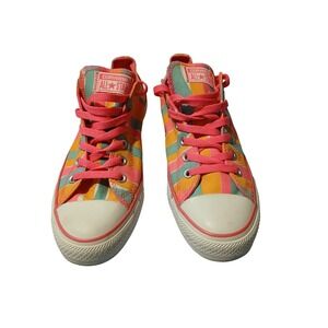 Converse Chuck Taylor All Star Striped Sneakers Pink Teal Orange Womens Size 8